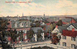 GENERAL AERIAL VIEW HAGERSTOWN MARYLAND POSTCARD (c. 1910)