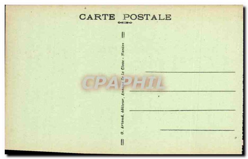 Old Postcard Brest Arant Port and Chateau boat