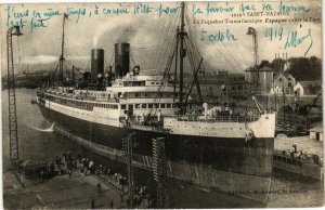 CPA St-NAZAIRE - L'Arrivée du Paquebot Transatlantique Espagne (250947)