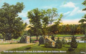 Route 66, Rt 66, Linen Era, Meramec Park, Sullivan, Mo., Msg., Old Postcard