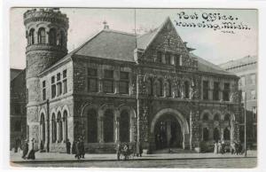 Post Office Lansing Michigan 1910 postcard