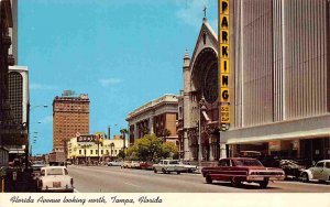 Florida Avenue Looking North Cars Tampa Florida postcard