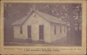 Bethesda Girls Camp Harmony Training School Hooversville PA Cancel Postcard