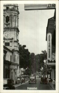 Panama City - Crisp Street Scene American Bazaar c1940 Real Photo Postcard