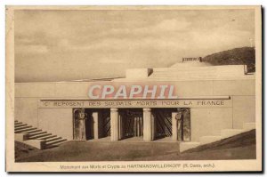 Old Postcard Hartmannswillerkopf Memorial and crypt Army