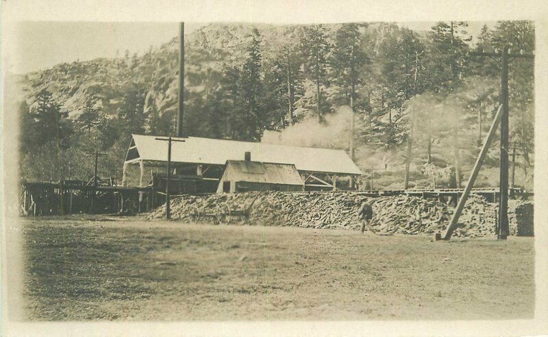 C-1910 Logging Lumber Sawmill roadside Postcard 22-1009