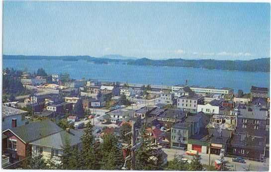 View of Prince Rupert in British Columbia, BC, Canada, Chrome