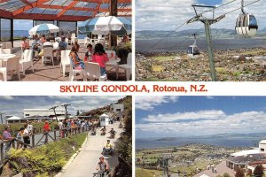 Rotorua, NZ New Zealand  SKYLINE GONDOLA VIEWS  4 X 5¾ Oversize Postcard