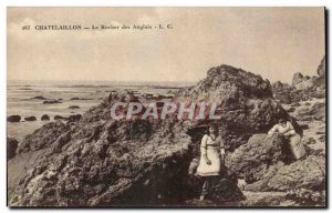 Old Postcard Chatelaillon of the English rock
