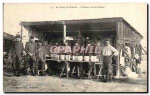 Old Postcard At Champs Chalons Interior DA Army Kitchen