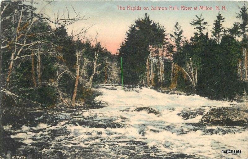 C-1907 hand colored Rapids Salmon Falls river Milton New Hampshire Willey 2670