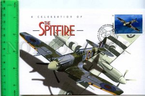 242129 GAMBIA Celebration of Spitfire PLANES 1996 year FDC