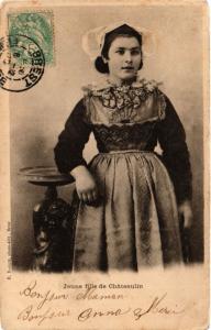 CPA Folklore - Bretagne - Jeune Fille de Chateaulin (773317)