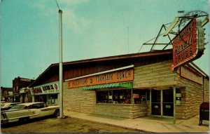 Vtg New Buffalo Michigan MI Josenhan's Drug Store Rexall Old Cars 1960s Postcard