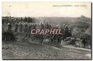 Creuse Old Postcard Back to & # 39exercice (militaria)