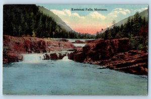 Lincoln County Montana MT Postcard Kootenai Falls Scenic View c1910s Antique