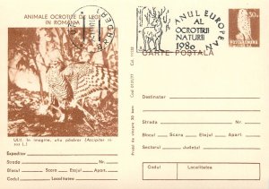 Set of 20 postal stationery postcards animals protected by law in Romania 1980