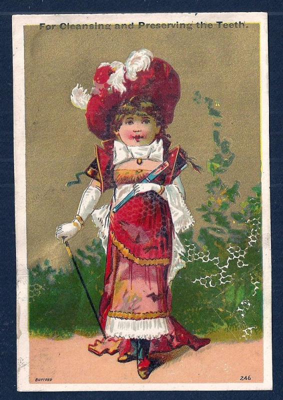 VICTORIAN TRADE CARDS (3) Cleaning & Preserving Teeth