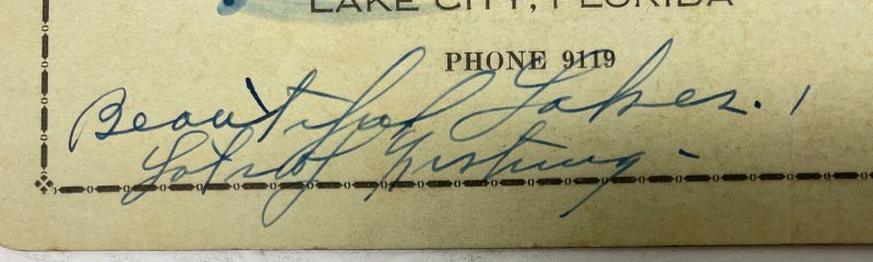 Seminole Restaurant Lake City Florida Restaurant Menu Postcard