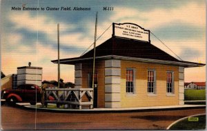 Main Entrance to Gunter Field, AL Vintage Postcard T60