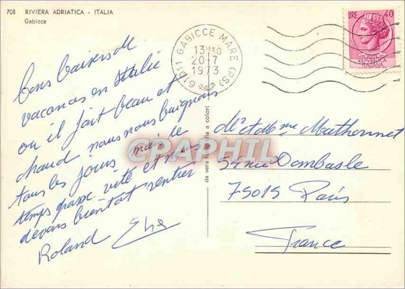 Postcard Modern Riviera Adriatica Italia Gabicce