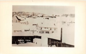 H65/ Ward Colorado RPPC Postcard c1953 Winter Snow Hotel Columbia  150