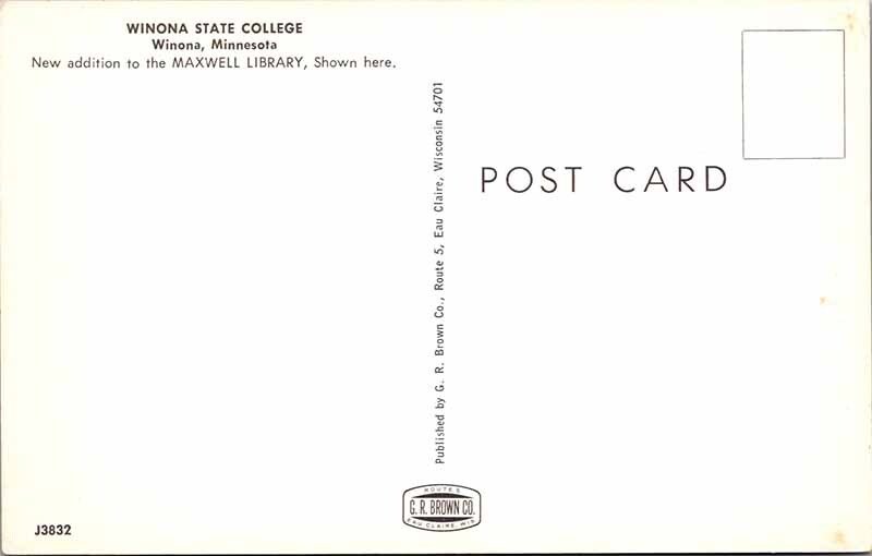 Postcard SCHOOL SCENE Winona Minnesota MN AK2123