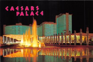 Lot 6 las vegas nevada usa  caesars palace hotel casino fountain by night