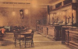 Rockville Connecticut Hof Brau Haus Bar Dining Room Interior Postcard AA28532