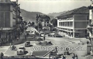 Centralplatz und Bahnhofstrasse Interlaken Swizerland 1958 