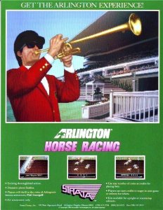 Arlington Horse Racing Strata Arcade Flyer Original NOS 1990 Retro Promo Art