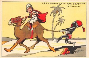 Les Transport Aux Colonies Maroc Postcard