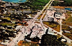 Florida Keys Hello From Key Largo Aerial View 1973