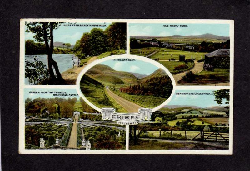 Scotland Crieff Perthshire Rosty Park Drummond Castle Postcard Carte Postale UK
