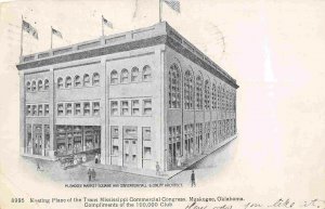 Muskogee Market Square Convention Hall Oklahoma 1907 postcard