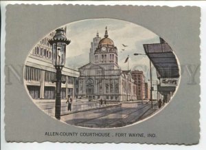 441459 USA 1981 Indiana Fort Wayne Allen-County Courthouse airmail RPPC Germany