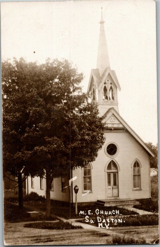 RPPC M.E. Methodist Episcopal Church South Dayton NY Vintage Postcard G62