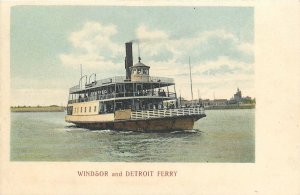 Postcard C-1905 Canada Windsor Detroit Michigan Ferry undivided TR24-2551