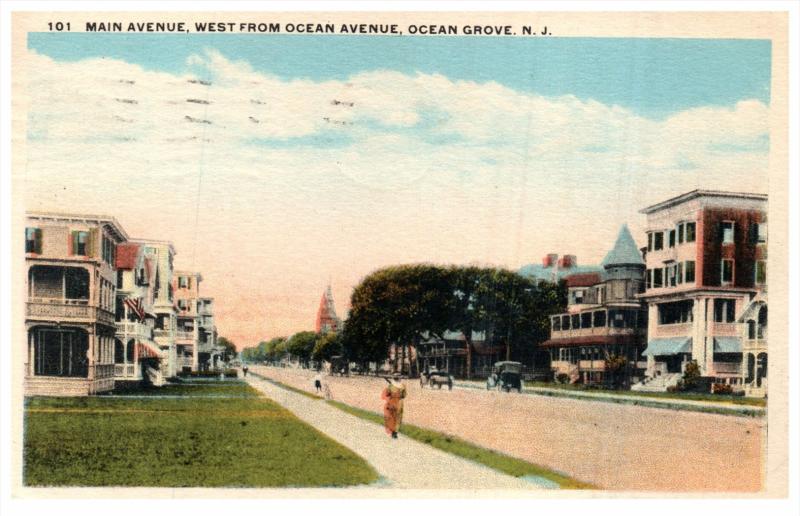 New Jersey    Ocean Grove    Main Ave, West from Ocean Ave