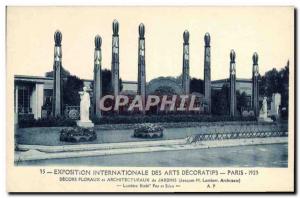 Old Postcard Exposition Internationale des Arts Decoratifs Paris 1925 floral ...