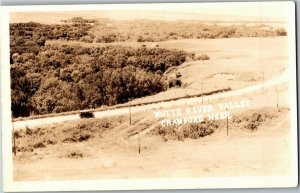 RPPC Scene Overlooking White River Valley Crawford NE Vintage Postcard D23