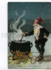 279780 NEW YEAR 1906 Finnish GNOME vintage Isak Julin PC