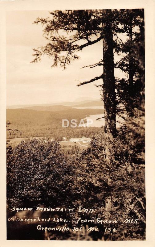 B68/ Greenville Junction Maine Me RPPC Postcard Squaw Mountain Inn Moosehead 2