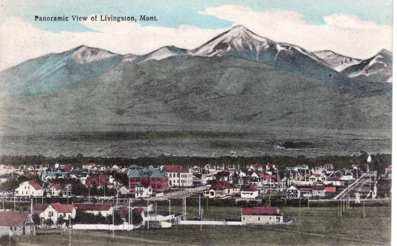 Bird's Eye View of Livingston, Montana, 1912