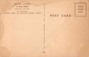 Meridan Mississippi Hotel Lamar Exterior Vintage Postcard JF685648