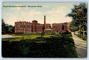 c1911 Worcester Massachusetts MA Vintage Postcard Royal Corset Company Building