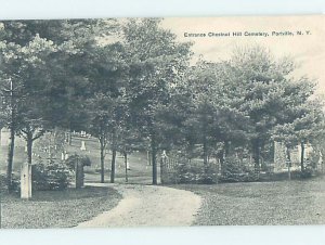 Pre-Chrome CEMETERY SCENE Portville - Near Olean New York NY AG2791