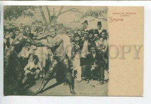 443169 TURKEY SMYRNE Fight of Pehlavans wrestlers Vintage postcard