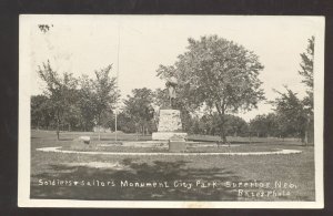 RPPC SUPERIOR NEBRASKA SOLDIERS AND SAILORS MONUMENT REAL PHOTO POSTCARD