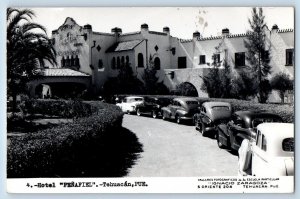 Tehuacan Puebla Mexico Postcard Hotel Penafiel 1956 Vintage RPPC Photo